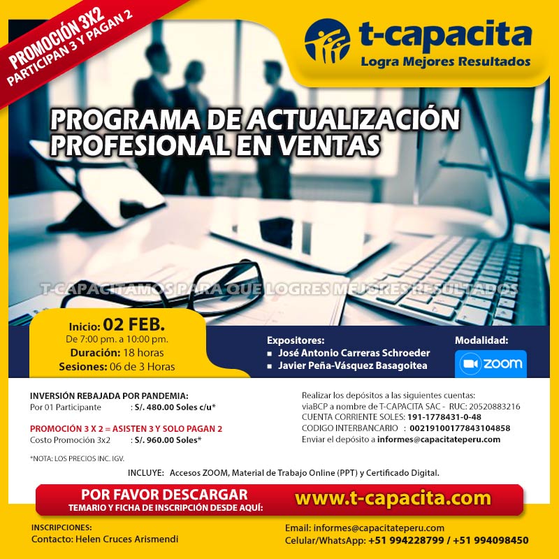 PROGRAMA DE ACTUALIZACIÓN PROFESIONAL EN VENTAS
