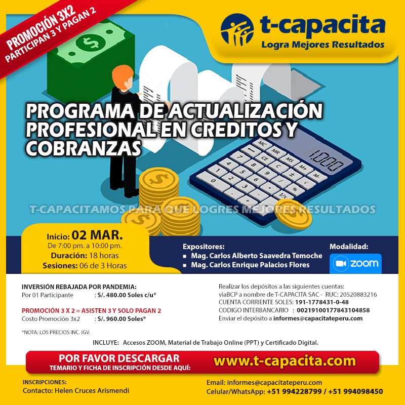 PROGRAMA DE ACTUALIZACIÓN PROFESIONAL EN CRÉDITOS Y COBRANZAS
