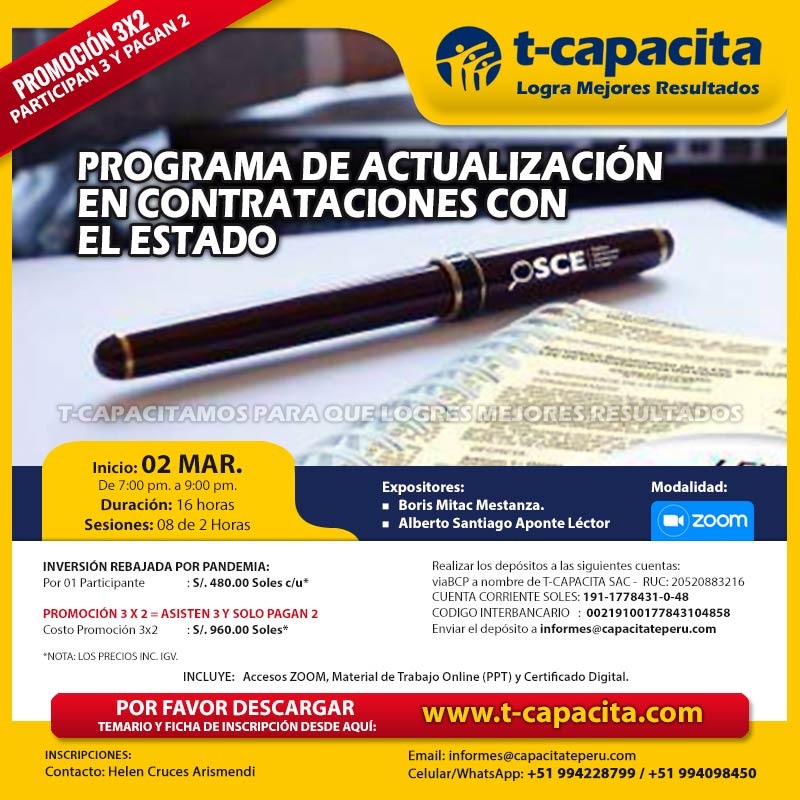 PROGRAMA DE ACTUALIZACIÓN PROFESIONAL EN CONTRATACIONES